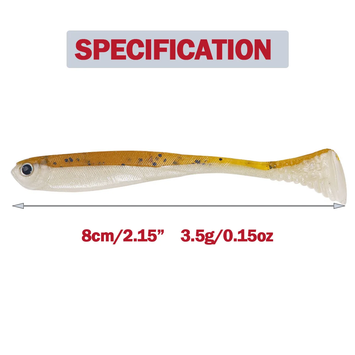 10 Uds. Señuelos blandos para pesca, 8cm, 11cm, silicona, Spark Shad, Swimbait, gabaritos de gusano, cebo Zander, lubina, trucha, Lucio, Leurre Souple - imagen 5