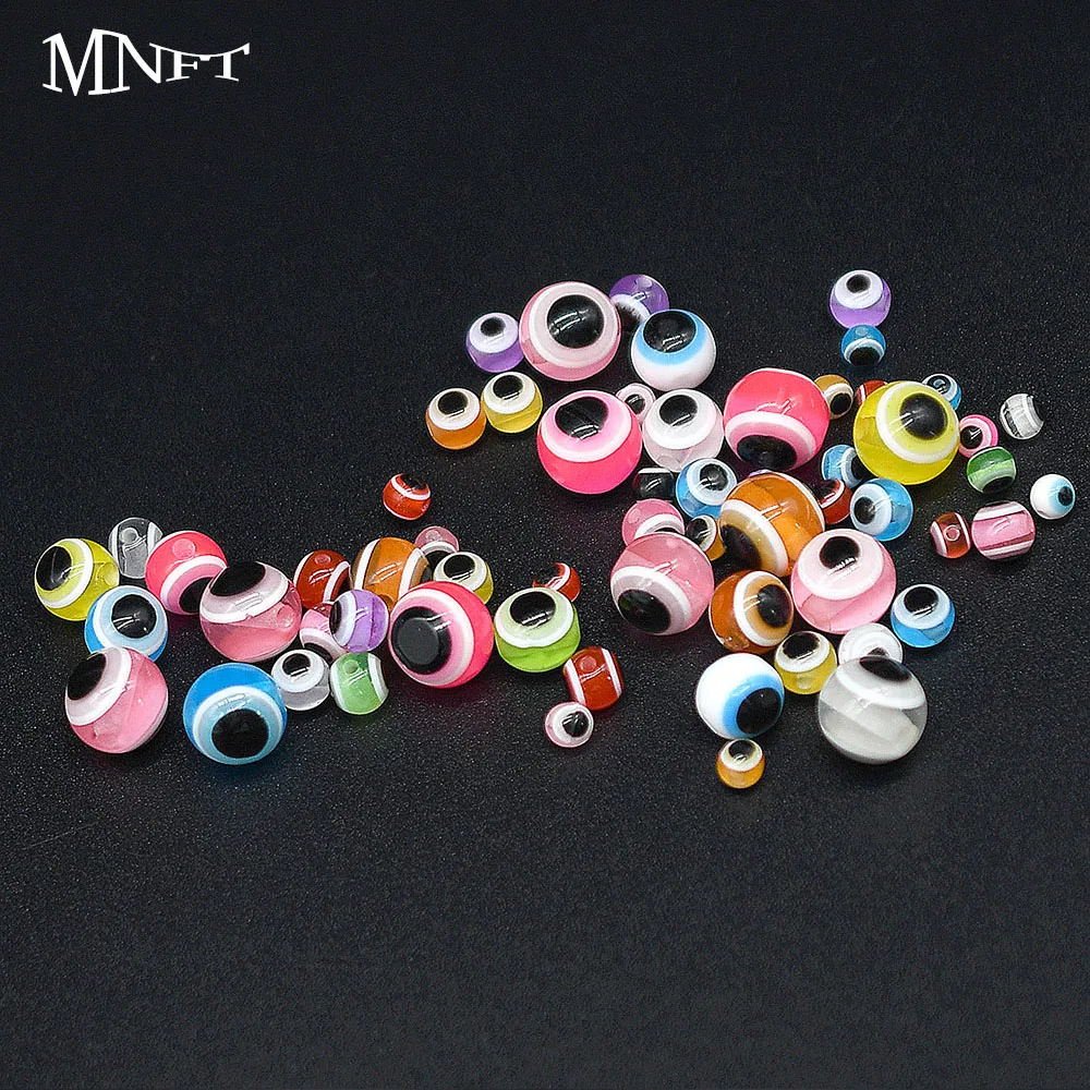 Cuentas de ojo de pez de 4mm/5mm/6mm/8mm/10mm, mezcla de colores luminosos, aparejos de Carolina, aparejos de taxis, cuentas de pesca, Kit DIY, aparejos de pesca de lubina