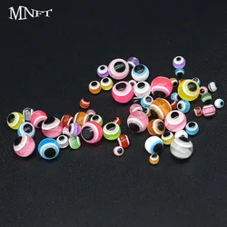 Cuentas de ojo de pez de 4mm/5mm/6mm/8mm/10mm, mezcla de colores luminosos, aparejos de Carolina, aparejos de taxis, cuentas de pesca, Kit DIY, aparejos de pesca de lubina