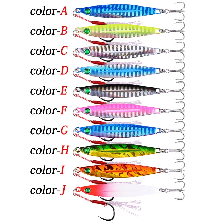 Aorace, 1 unidad, plantilla de Metal, 7g, 10g, 17g, 21g, 28g, 40g, plantillas de fundición en la orilla, señuelo, cuchara, juego de Señuelos de Pesca de Mar de agua salada, cebo Artificial, Jigging - imagen 2