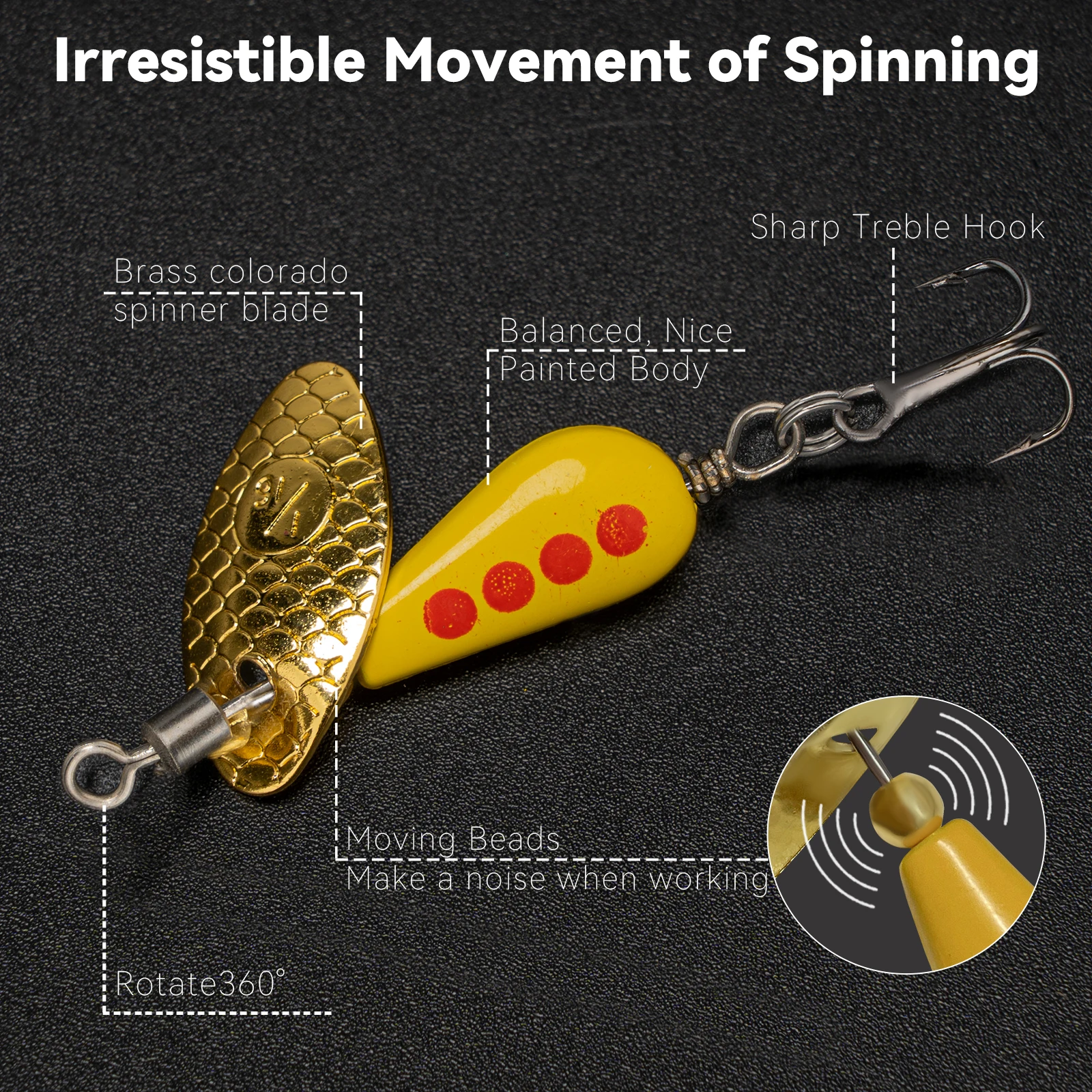 5 uds cuchara giratoria cebo de Metal señuelo de pesca 2,8g 4,7g 6,7g lentejuelas cuchara de tiro largo cebos para lubina trucha perca Lucio pesca - imagen 4
