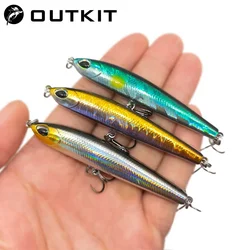 OUTKIT-señuelo tipo lápiz que se hunde para buceo en agua dulce, cebo Artificial tembloroso para trucha, Lucio, perca, aparejos, Wobblers de arroyo
