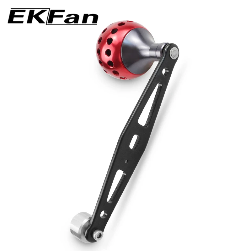 EKfan fuerte duradero 8*5mm agujero individual 112MM mango de carrete de pesca aleación de aluminio carrete de pesca basculante para carrete Baitcast Daiwa - imagen 3
