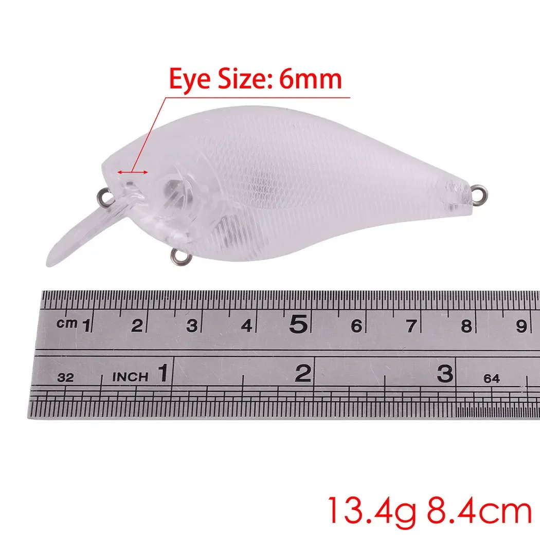 Cebos transparentes en blanco para pesca, cebos duros 3d sin pintar, Wobblers, accesorios para pececillos, suministros para cuerpos al aire libre, 20 piezas - imagen 2