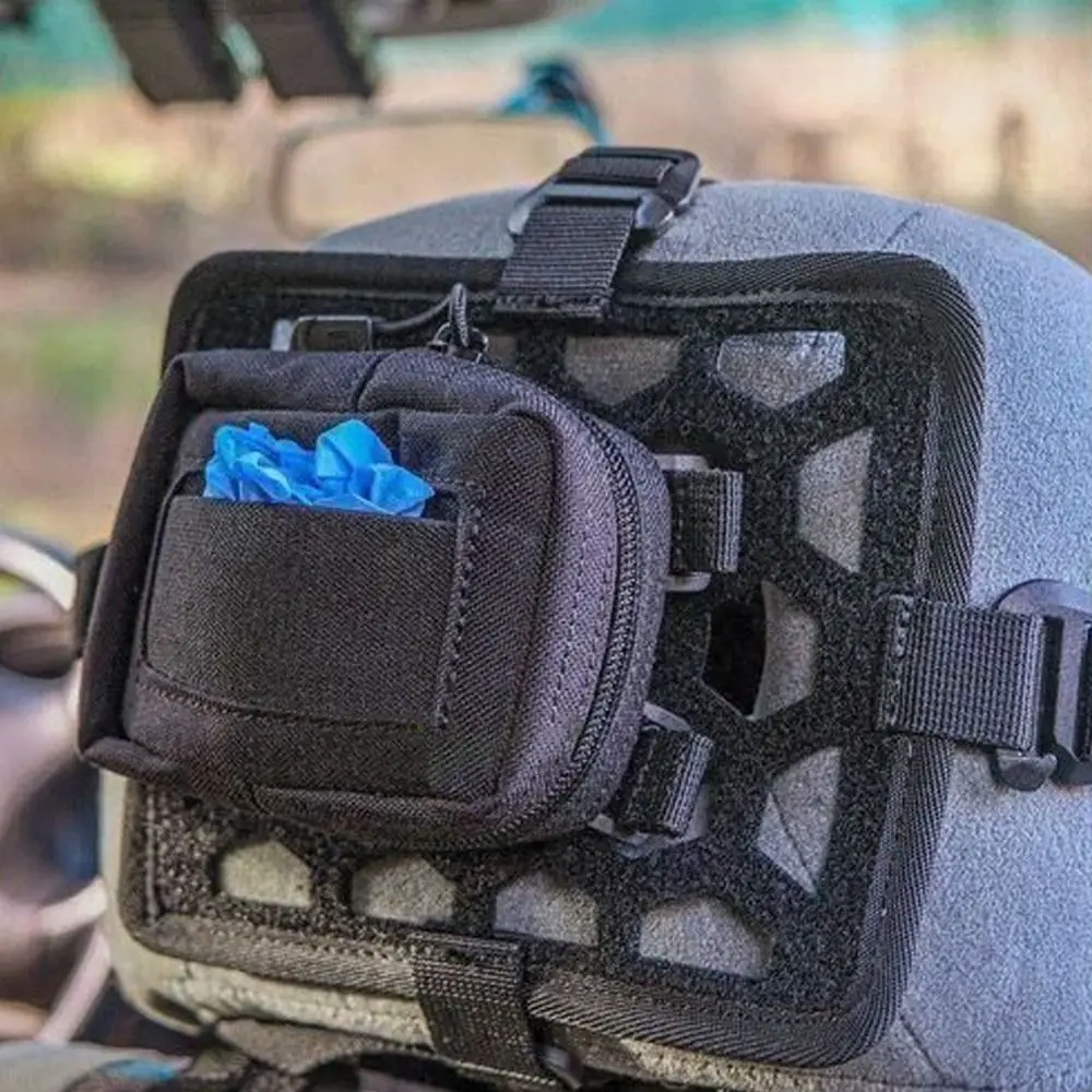 Bolsa para guantes con cinturón de nailon resistente, bolsa de accesorios Molle portátil de Color sólido, almacenamiento multifuncional, bolsa de caza al aire libre, moneda - imagen 3