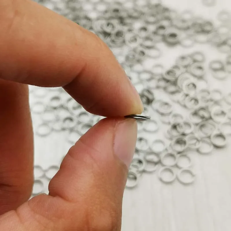 50 unids/lote de anillos divididos de pesca de acero inoxidable, señuelo, anillo sólido, bucle para manivela en blanco, conectores de cebo, aparejos, Kit de herramientas, accesorios - imagen 4