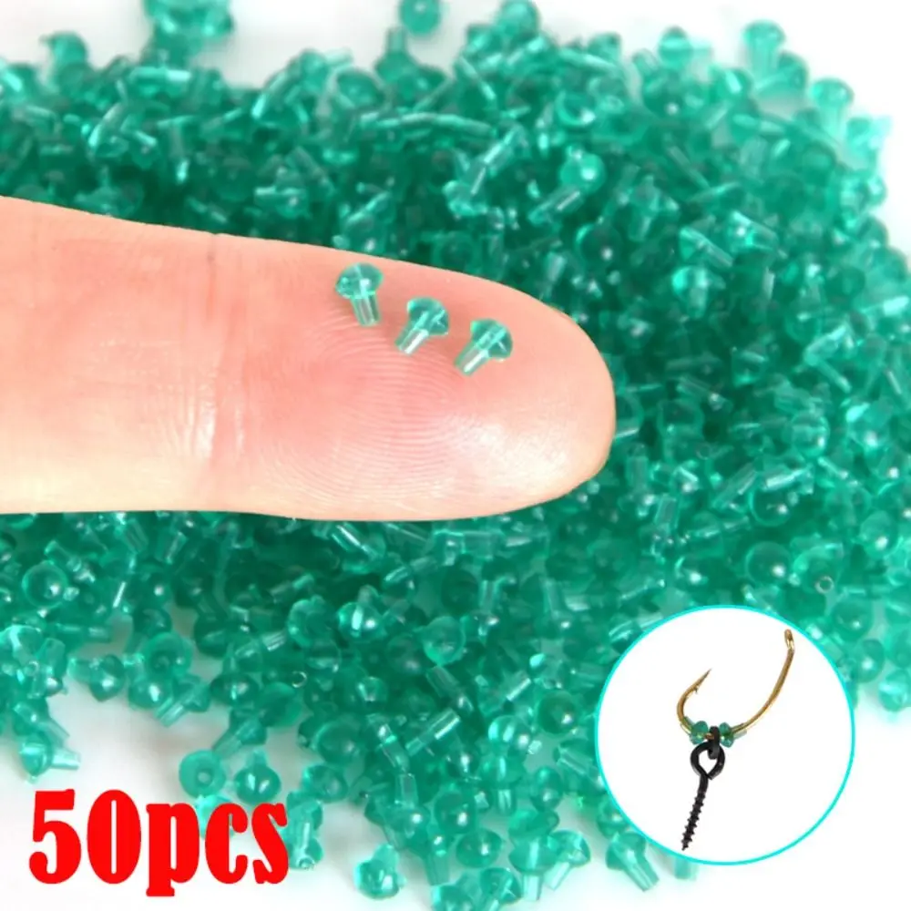 50 Uds tornillo Chod Rigs anzuelo de pesca tapón de cebo goma PVC gancho de pesca cuentas anzuelo tapón accesorios de pesca - imagen 5