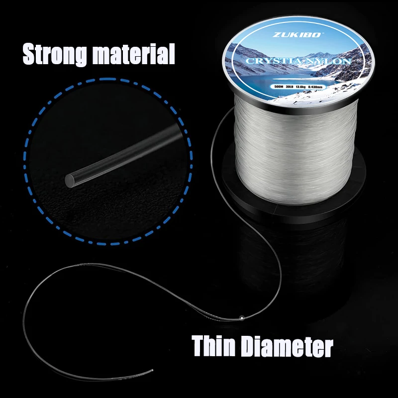 Zukibo Línea de nailon de cristal de 3000M Línea de pesca duradera de alta calidad japonesa Línea de monofilamento súper fuerte Línea de hundimiento rápido Línea de mosca Línea mono resistente a la abrasión - imagen 3