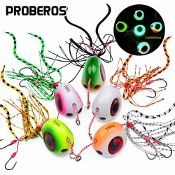 PROBEROS Plantillas de pesca en el mar, 40g-180g Señuelos de pesca con plantilla de metal luminosa que brillan en aguas profundas, aparejos de pesca con curricán en alta mar, señuelos de pesca con plantilla