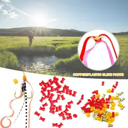 Equipo de pesca de agua salada, piezas deslizantes de cobre/plástico, faldas pargo, suministros de mantenimiento de mula, hilo de silicona Buzzbait, 30 Uds.