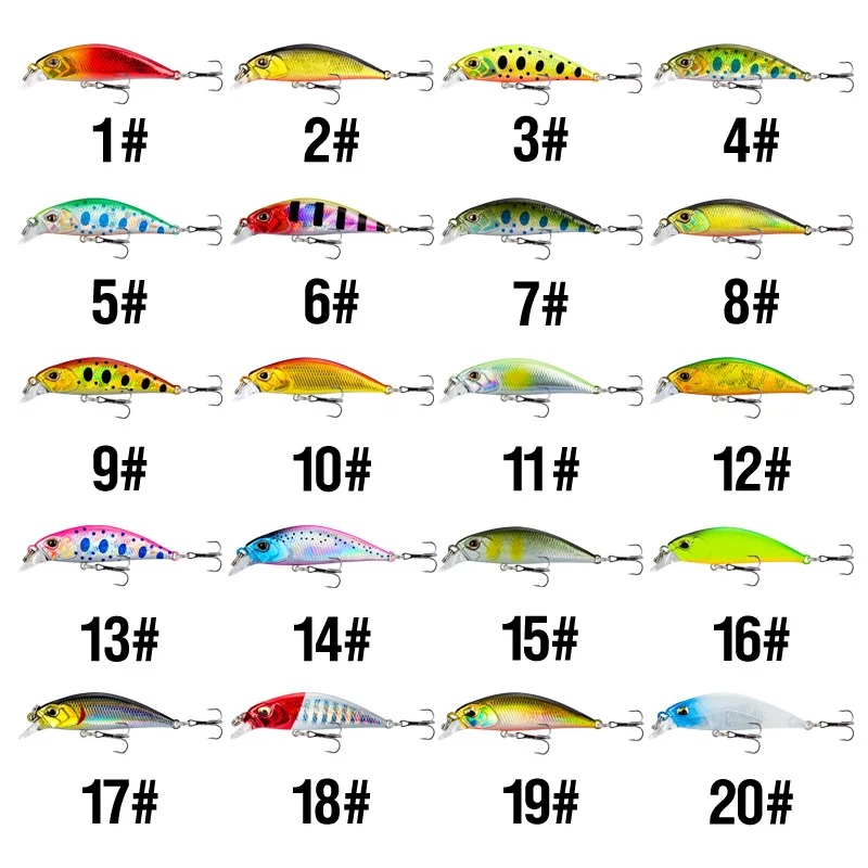 Juego de Señuelos de Pesca de pececillos mixtos y lentos de 4,5 CM/5G, Wobbler Crankbait, anillo de cuentas, cebo duro Artificial, Mini Señuelos de Pesca de carpa - imagen 5