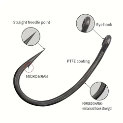 Hair Rig para Carpa – Anzuelos Curvos con Púas Recubiertos PTFE