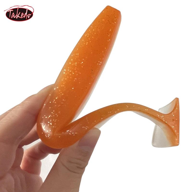 TAKEDO-señuelos de pesca blandos con cola en T, cebo de pesca luminoso, cebos blandos de PVC con cuentas de sonido, Wobblers para atún y tiburón, 17cm, 52g - imagen 4