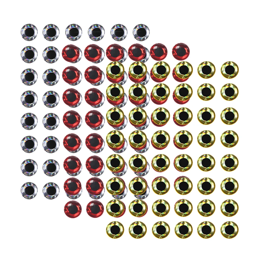 Ojos de pez epoxi holográficos 3D, simulación de señuelo de pesca con mosca, Streamer, cebo de pececillo, aparejos de pesca artificiales DIY para ojos de 2mm-18mm