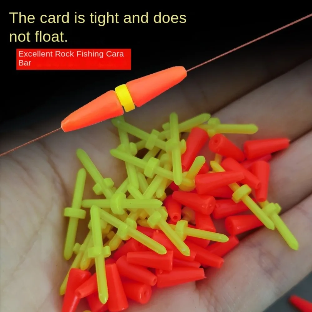 50 Uds nuevas tapones flotantes de pesca de silicona barra antiviento Cara Stick Bobber tapones flotantes Clips de pesca de mar pesca en roca - imagen 3