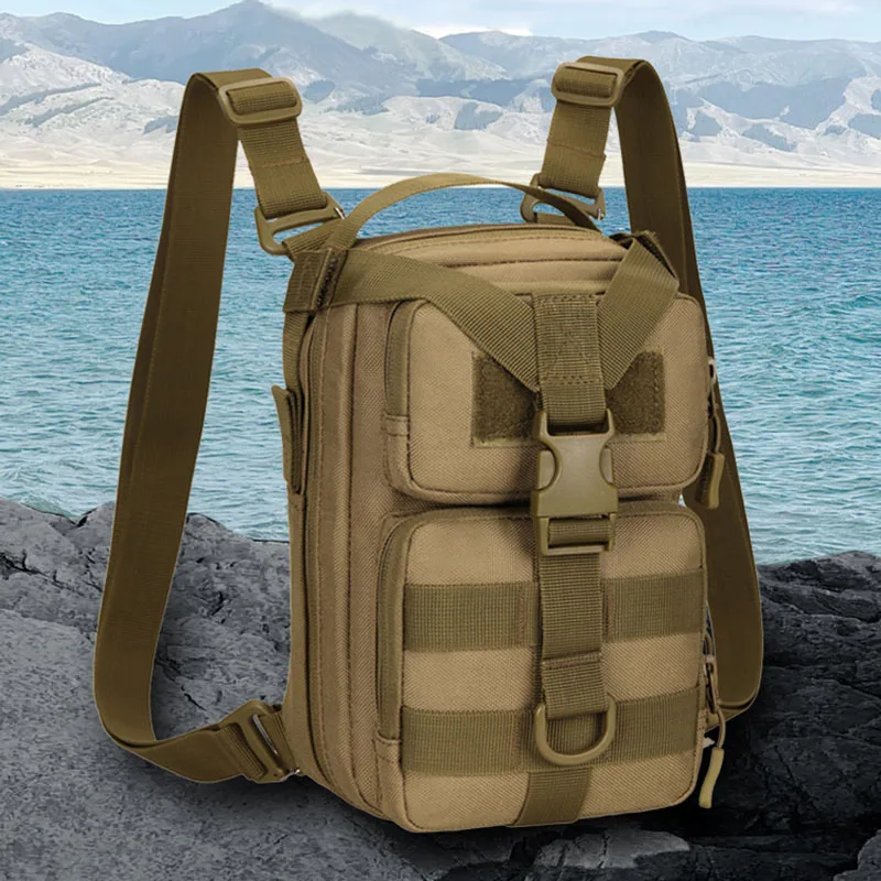 Mochila para aparejos de pesca y acampada, bolsa Molle impermeable para señuelos, mochila táctica para deportes de escalada y senderismo, riñonera multifunción - imagen 2