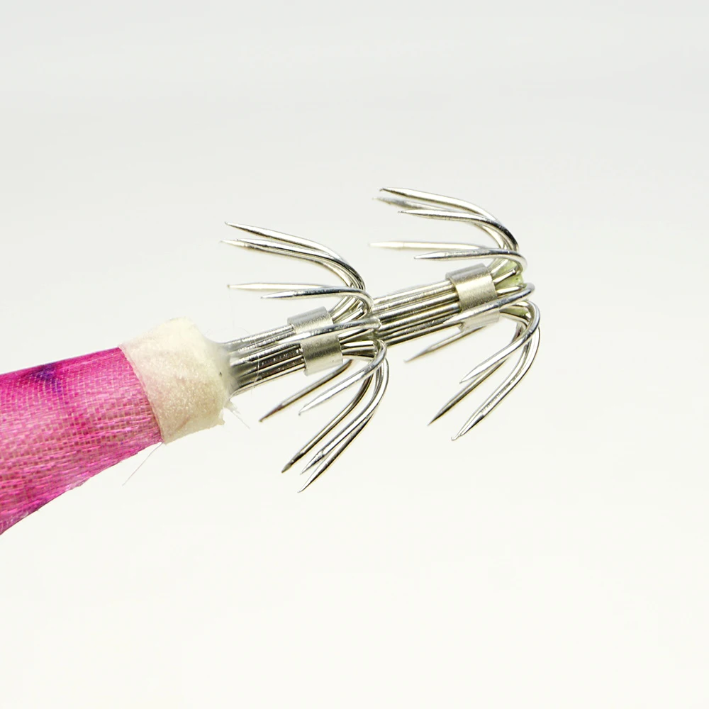 Hirisi Juego de plantillas de calamar luminosas de 10 piezas: diseño de camarones de madera para pulpo, sepia y camarones, señuelos de pesca de agua salada - imagen 4