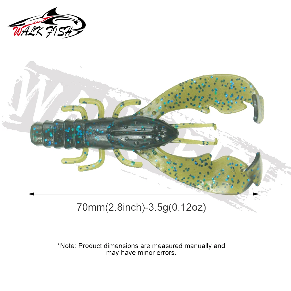 WALK FISH-señuelo para pesca de lubina, señuelo suave de plástico, 5 piezas, TPR, 70mm, 3,5g - imagen 2