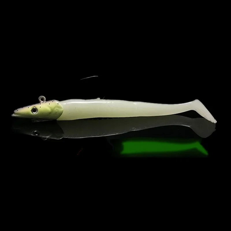 5 uds 11cm 22g cabeza de plomo cebo brillante cebo Artificial un solo gancho Swimbait cuerpo de PVC suave señuelo de pesca ganchos - imagen 4