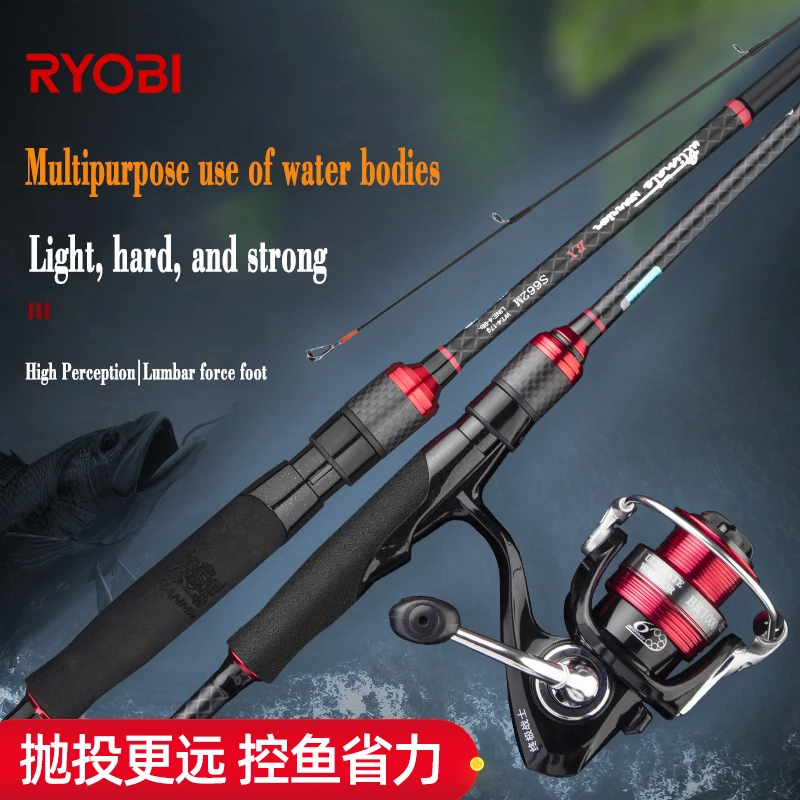 RYOBI Ultimate Warrior RX caña de pescar de carbono, caña de pescar giratoria, caña de pescar de fundición - imagen 2