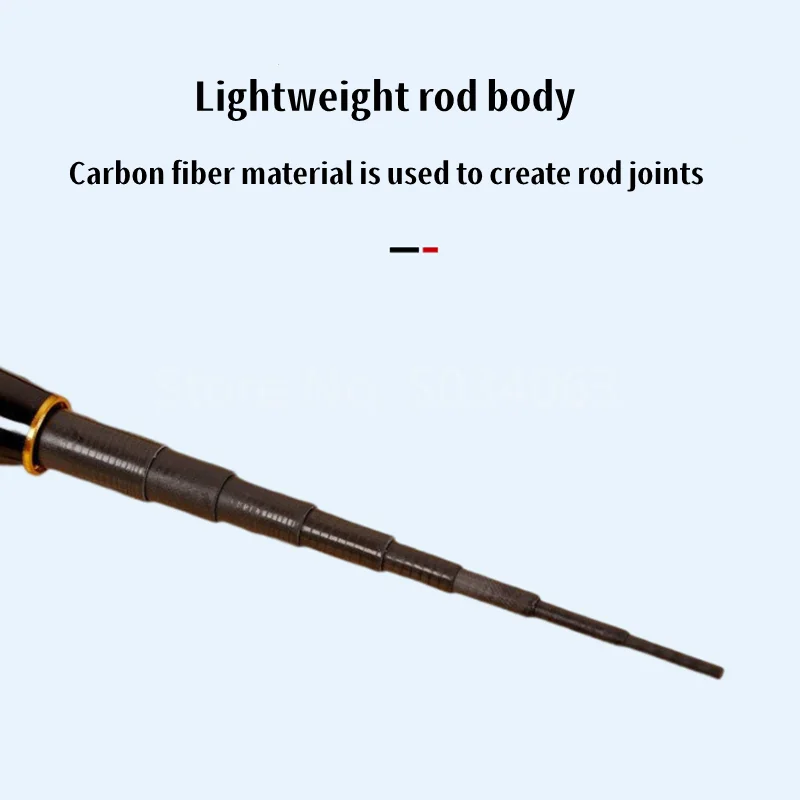 Cañas de pescar de carbono ultraligeras, Mini alimentador de corriente telescópica portátil de viaje, poste duro para carpa y agua dulce, 1,8 M-7,2 M - imagen 2