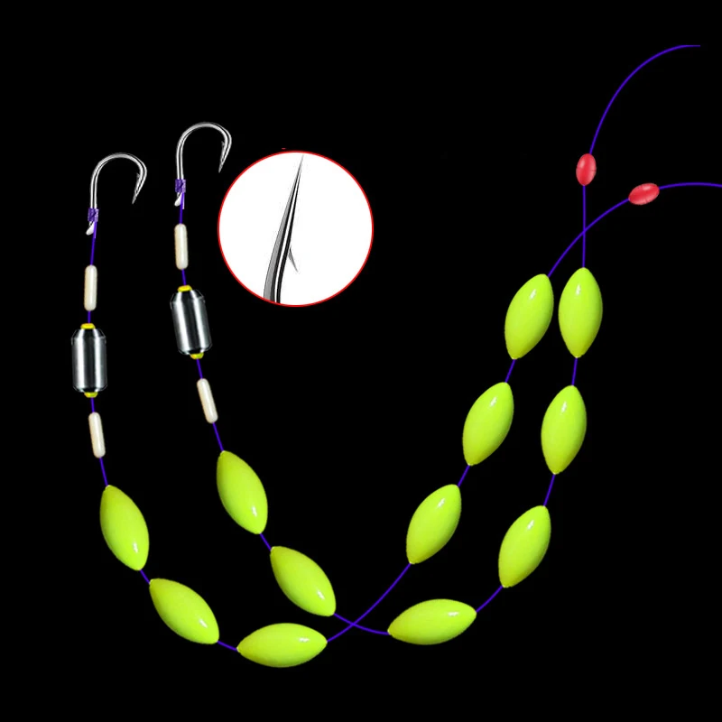 2 uds siete deriva conveniente todo para pescar atado acabado pesca grupo principal Izu gancho único accesorios de pesca - imagen 2