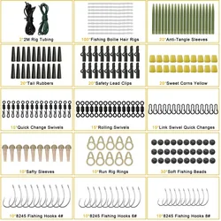 Kit aparejos carpa con ganchos giratorios y clips de seguridad