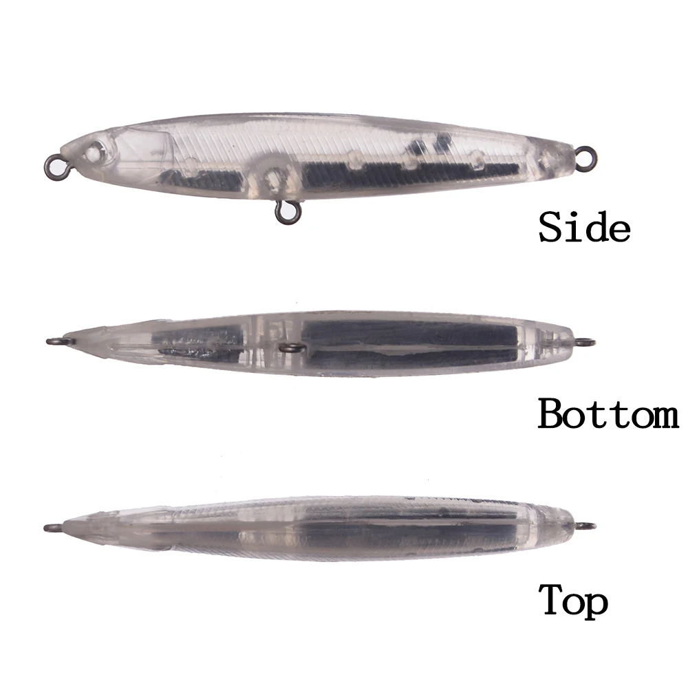 Chan'sHuang 20 piezas cebo en blanco sin pintar 81mm 12g sonajero que se hunde lápiz DIY señuelo de pesca Artificial - imagen 3