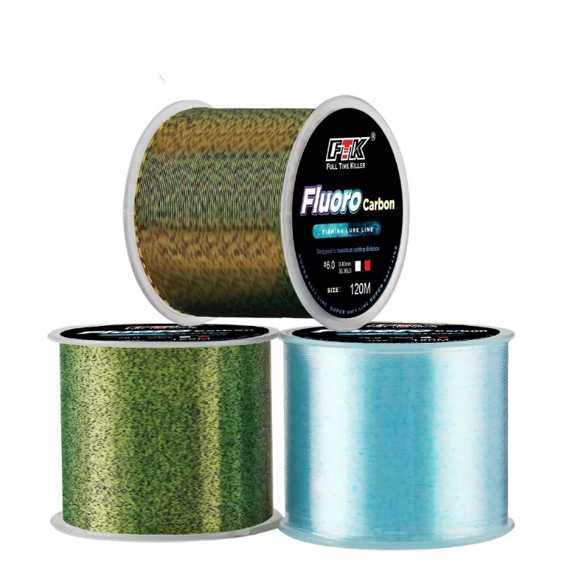Sedal de pesca Invisible con revestimiento de fluorocarbono, 120m, 0,20mm-0,60mm, 7,15 LB-45lb, superfuerte - imagen 5