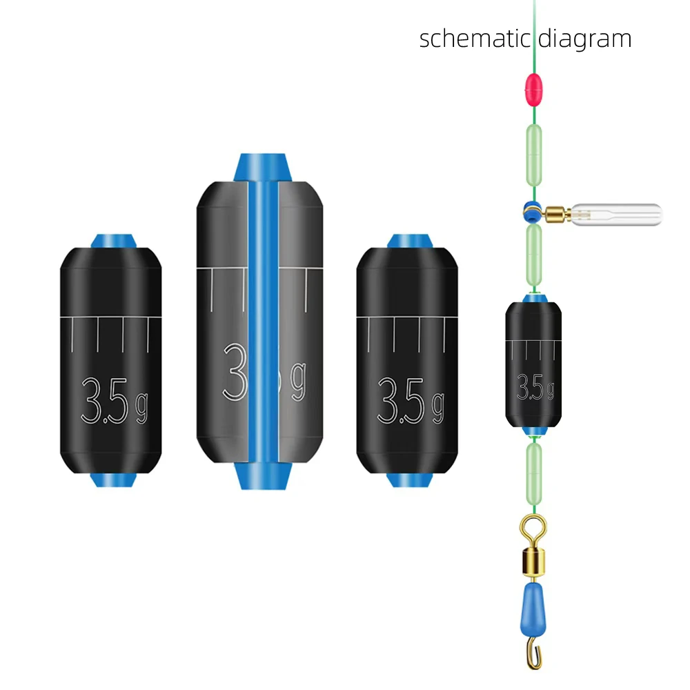 DNDYUJU 25-130 unids/caja plomo regla de Pesca juego de plomo reemplazo rápido 1,5g-5.0g peso plomos accesorios de Pesca aparejos de Pesca - imagen 4