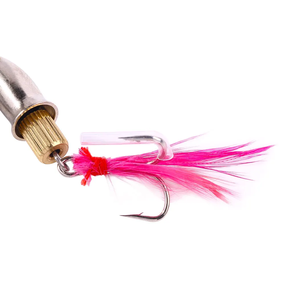 1 ud./5 uds. 8,5 cm 7g cebos giratorios para pesca de lubina plantilla de metal señuelo cebo de pesca Spinner cuchara señuelos aparejos de pesca Zander Muskie pesca - imagen 5