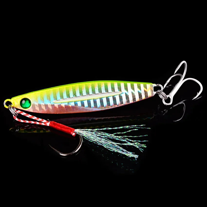 20 piezas 7/10/14/17/21/30/40G, anzuelos de plantilla de Metal japonés, fundición a tierra, Jigging, pez, lubina, señuelo de pesca, aparejos de cebo Artificial - imagen 5
