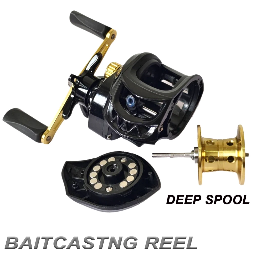 Carrete de pesca de fundición de cebo ligero, arrastre máximo de 195g, carrete de aluminio de 8kg, mango de Metal, rueda de gota de agua para pesca en agua dulce y salada - imagen 5