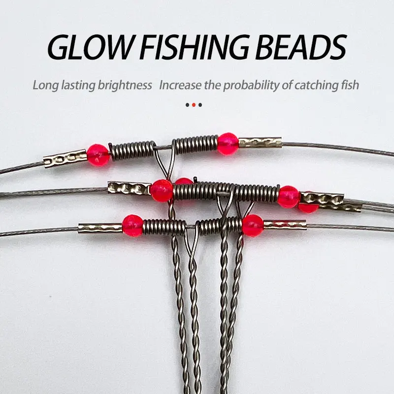 3 uds aparejos de pesca de acero inoxidable, línea de cuerda líder de rastreo, accesorios de aparejos giratorios, aparejos líderes de alambre de pesca, equipo de pesca - imagen 4