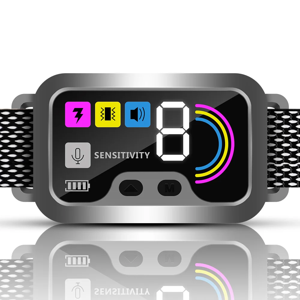 Collar de entrenamiento antiladridos con sensibilidad ajustable, vibración de pitido, Collar de choque de ladridos para grandes, medianos y pequeños, novedad de 2024 - imagen 5