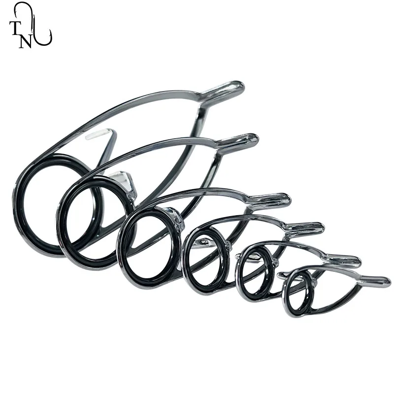 TN71-1 KWLSG Guía de caña de pescar Guías KW Anillo SIC 6 - 50 #   Componentes de construcción de cañas Accesorios para cañas de pescar DIY de acero inoxidable - imagen 2