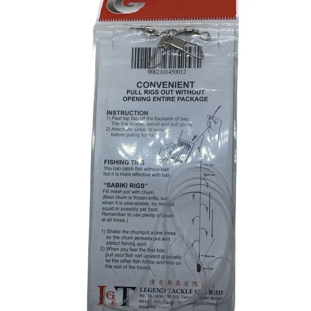 Pesca con púas, aparejos de Pesca Sabiki, luz luminiscente noctilucente, Lunker, señuelo Sabiki, pargo de Pesca duradero y Flexible - imagen 4