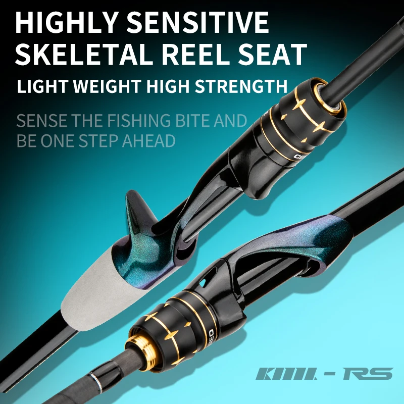 Caña de viaje CEMREO, caña de pescar giratoria de carbono, caña de pescar multiisección, aparejos de pesca de buena calidad, modelo: RS-P - imagen 5