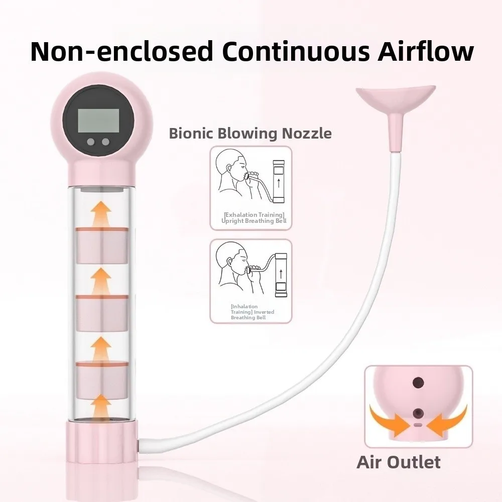 Con contador, dispositivo de ejercicio respiratorio, pantalla Digital, mejora la piel, característica, mancuerna de respiración profunda - imagen 3