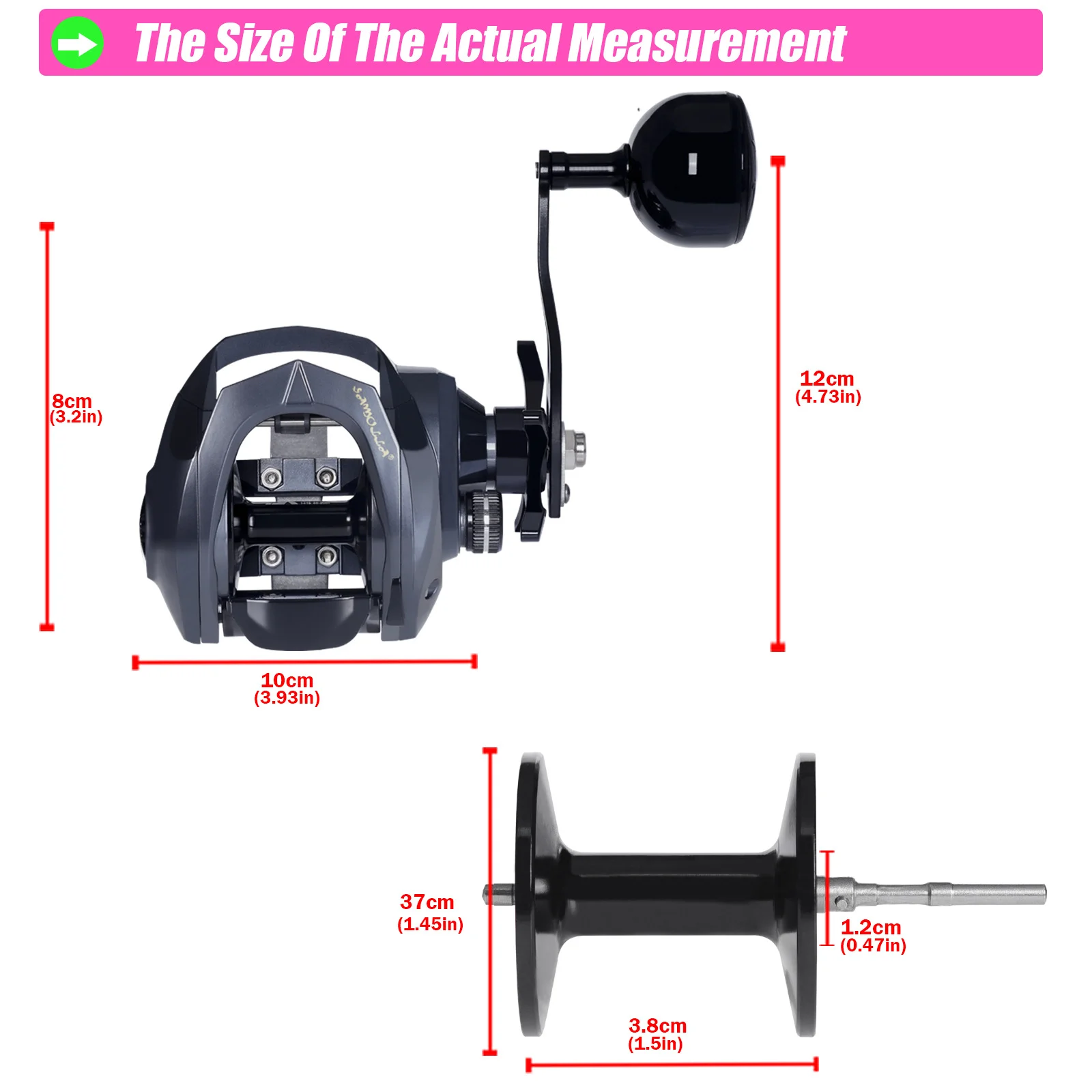 Carrete de fundición de cebo con carrete profundo, carrete de tambor de fundición, mano izquierda/derecha, 18kg, carrete de pesca de barco de mar, carrete de atún, carrete resistente - imagen 3