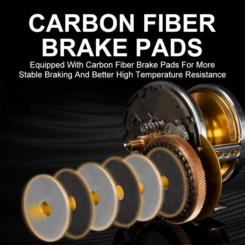 Carrete de pesca de Jigging lento 8 + 1BB relación de engranaje 6,3: 1 arrastre máximo 13kg rueda de pesca Baitcasting girar la carrete bobina de pesca izquierda derecha - imagen 5