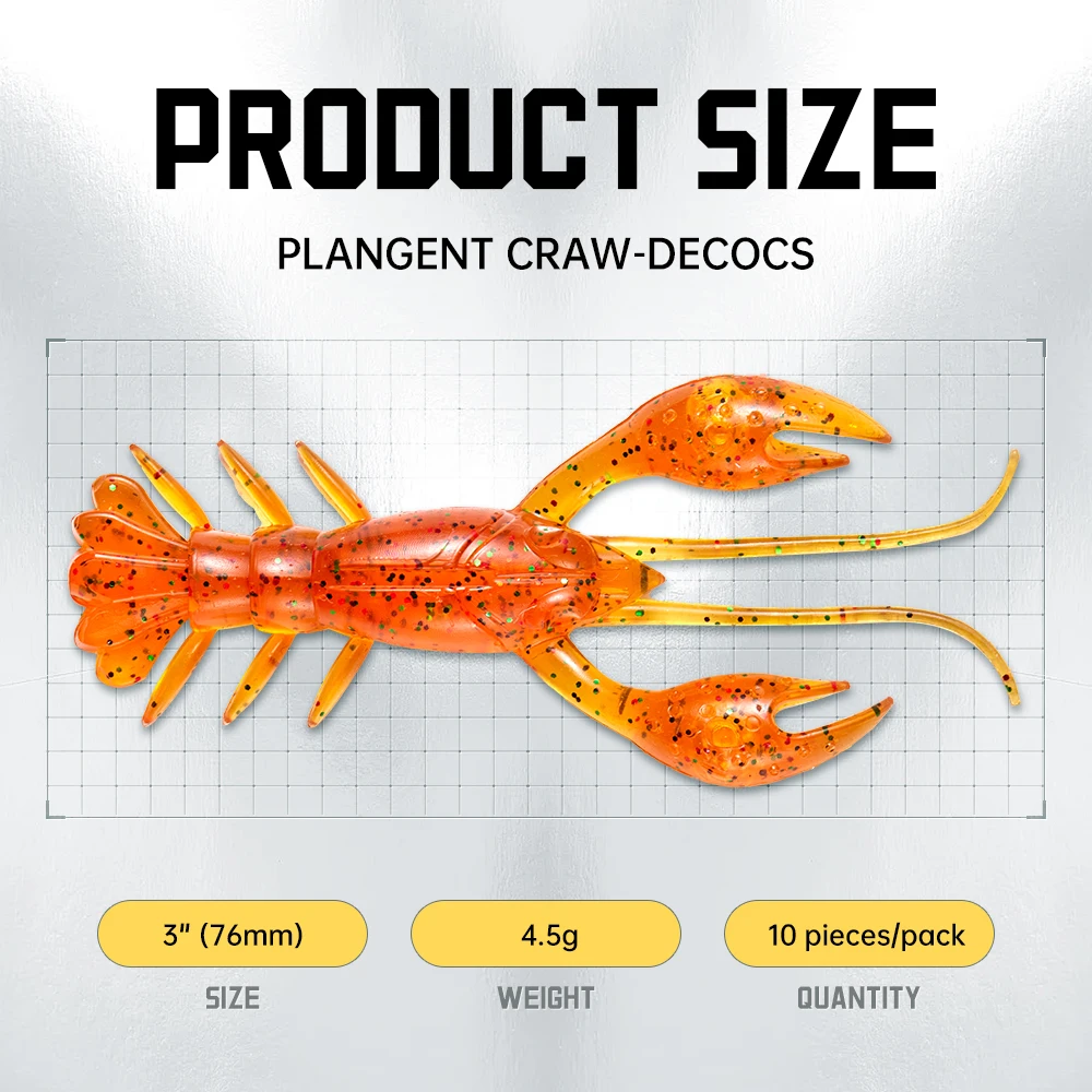 Soloking-cebo Artificial suave UV de alta calidad, 7,6 cm, alta elasticidad, para insectos, Craw, camarones, gusanos, señuelo para pesca de lubina y Lucio - imagen 3