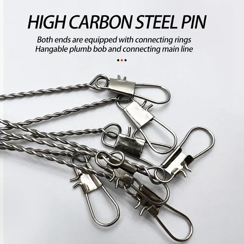 3 uds aparejos de pesca de acero inoxidable, línea de cuerda líder de rastreo, accesorios de aparejos giratorios, aparejos líderes de alambre de pesca, equipo de pesca - imagen 5