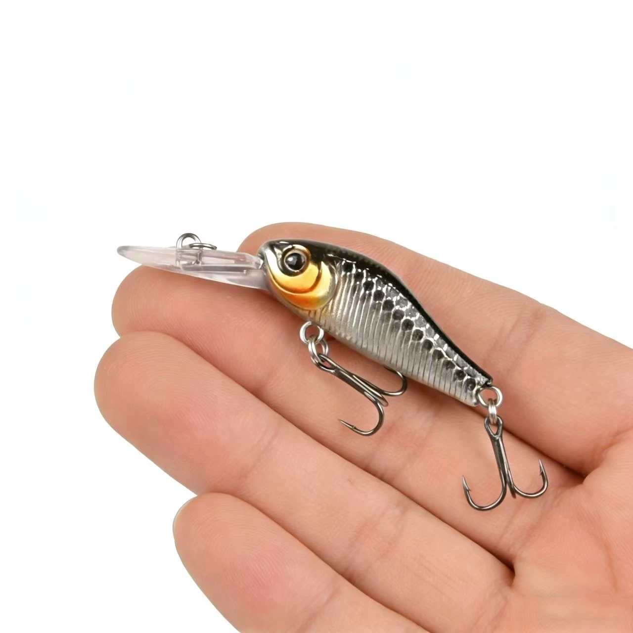 Señuelo de pesca de pececillo que se hunde, 5,5 cm, 2,7g, cebos duros artificiales de calidad, Crankbait Wobblers, aparejos de pesca de carpa y Lucio, 1 Uds. - imagen 3