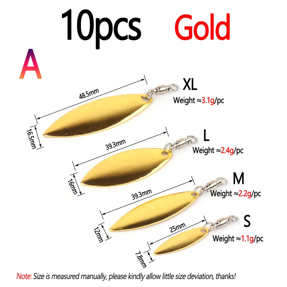 10PCS Gold A