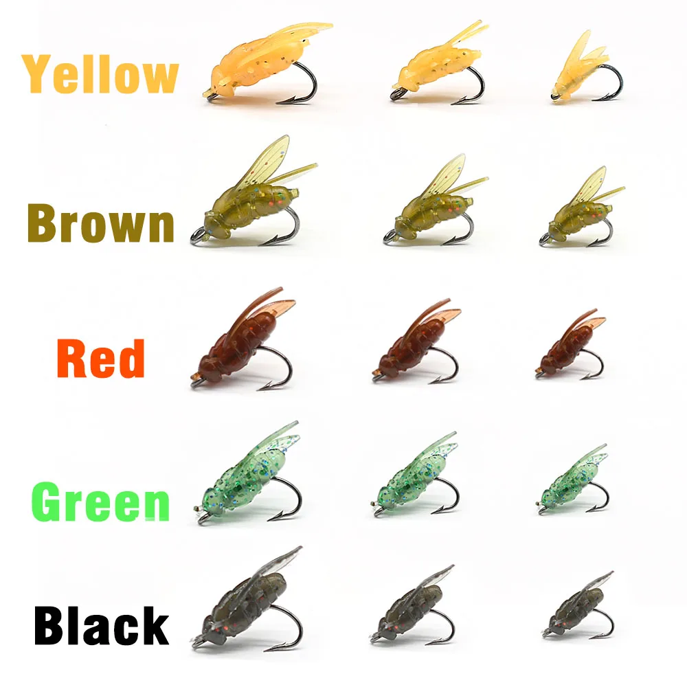 MNFT-Mini cebo biónico para pesca con mosca, anzuelo suave con anzuelo afilado, equipo de pesca atractivo para salmón, trucha, lubina, Etc. - imagen 5