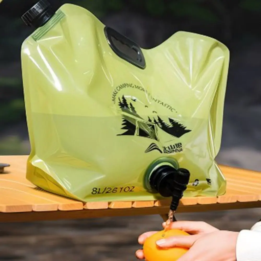 Bolsa de almacenamiento de agua de 2,5l/8L, bolsa de cubo de agua plegable portátil de 7 estilos con grifo, contenedor de agua de gran capacidad
