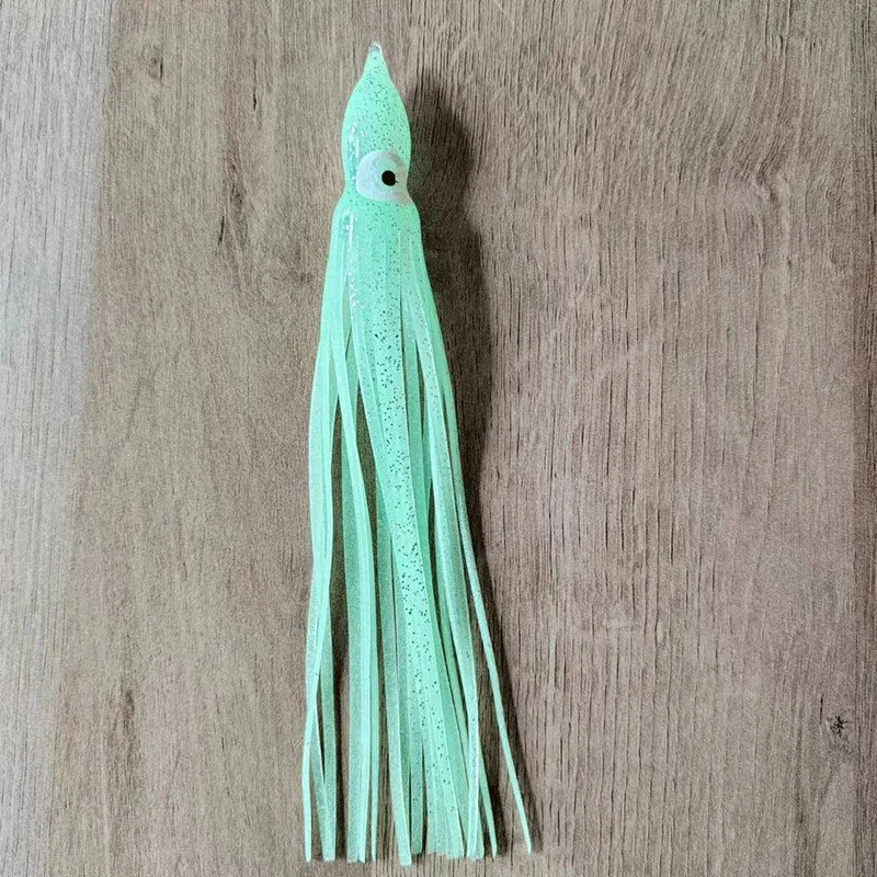 10 Uds. Cebo suave de pulpo brillante de 13cm/18cm-señuelo de pesca realista para agua dulce y salada, cebo brillante para lubina, trucha, Snook - imagen 5