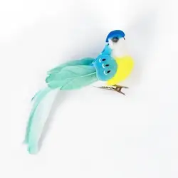 Pájaros artificiales decorativos de burbuja – Adornos coloridos para jardín y exterior