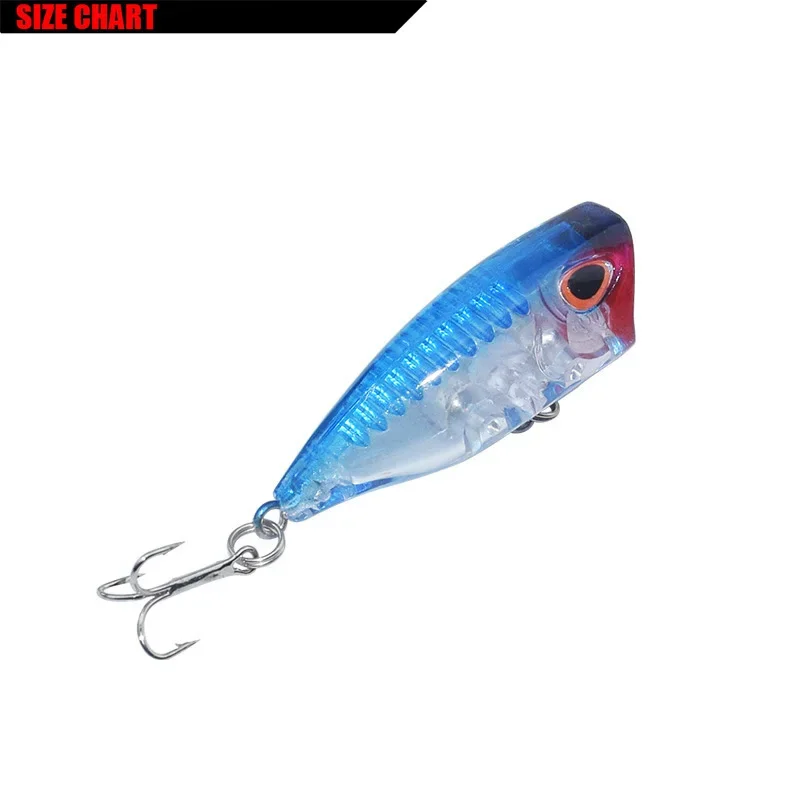 Señuelo de pesca Popper Topwater, 4cm, 2,8g, cebo duro de plástico ultraligero Artificial, Crankbait Wobblers Isca, Señuelos de pesca de trucha, 1 ud. - imagen 4